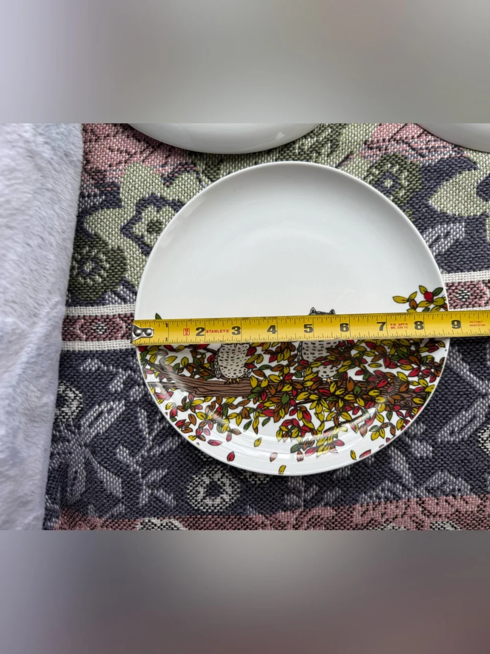 West elm set of 3 Whimsical Owl Plates Cottagecore Fall Decor